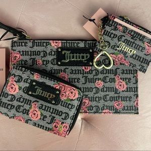 Juicy Couture 3pc wristlet, wallet & card holder